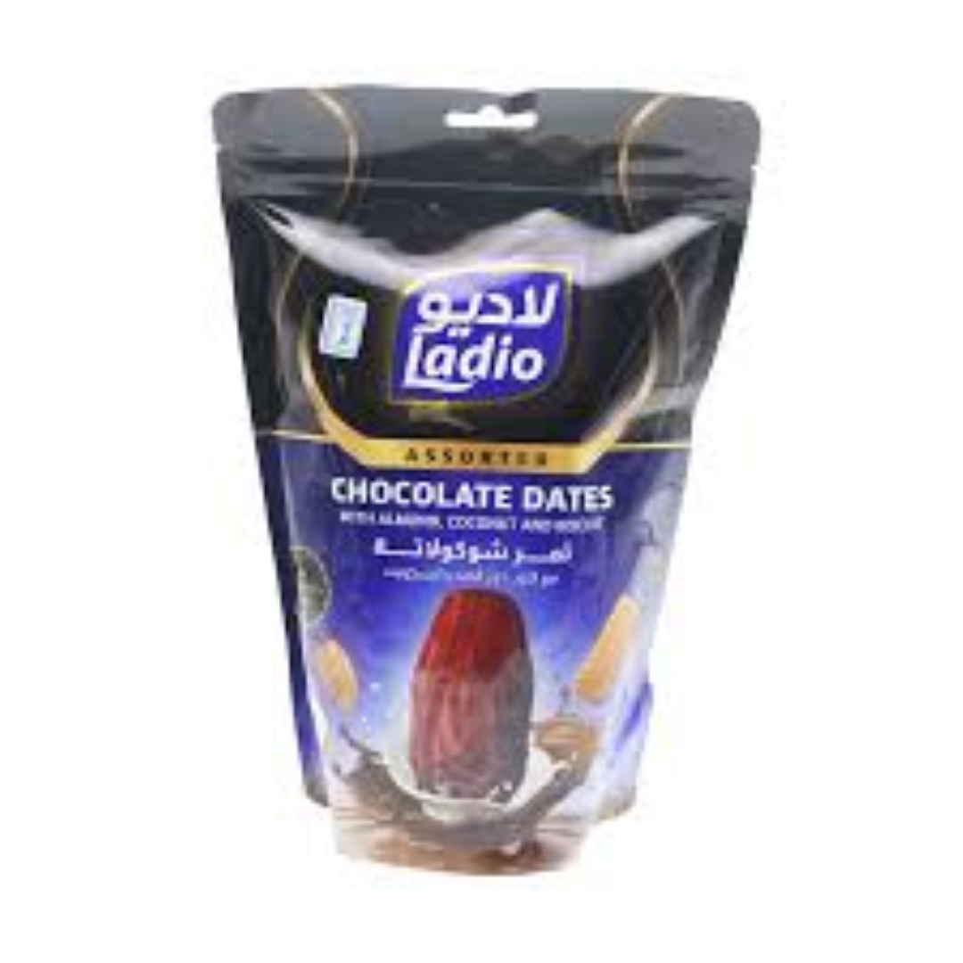 LADIO ASSORTED CHOCOLATE DATES 250G